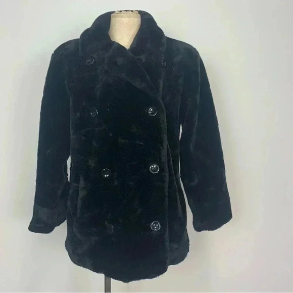 Jackets & Blazers - Vintage Double-breasted Faux Fur Coat